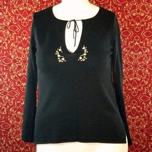 STUDIO M black knit top MP